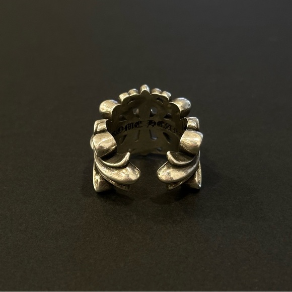 Chrome Hearts Silver Double Floral Ring Size 5 - Picture 4 of 9